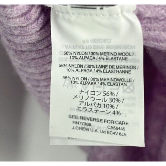 J Crew Sweater Size XS Womens Purple Side Slit Turtleneck Supersoft Yarn Knit - Picture 6 of 8